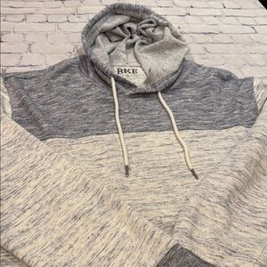 BKE Two-Tone Gray and Blue Hoodie Sweater XXL NWOT